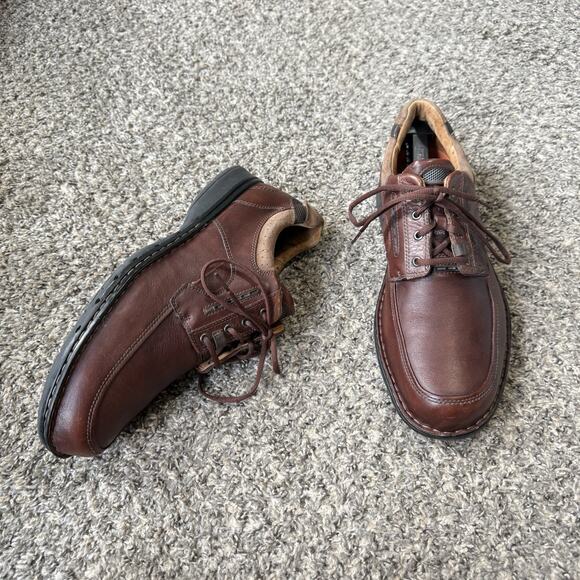 Clarks Unstructured Mens Un.Bend Oxford Shoe Brown Leather Size 13 N Comfort - Picture 1 of 13